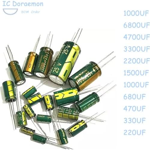 220uf 330UF 10UF 47UF 2.2uf 4700UF 6800UF Electrolytic Capacitor Aluminium Capacitor 400V 450V 63V 35V 25V 16V 10V 6.3V 50V100