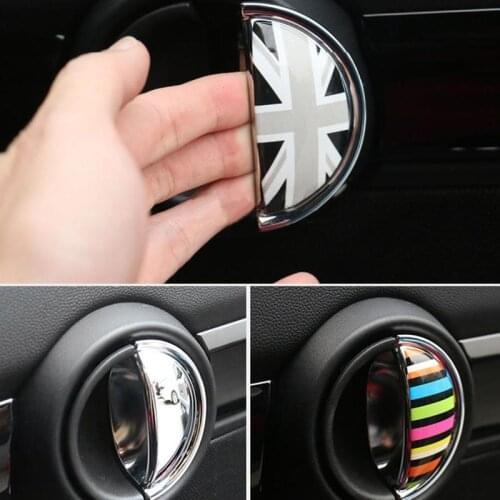 2pcs 3D Crystal Epoxy Car Interior Pull Handle Sticker For BMW MINI COOPER R56 R55 R60 R61 Countryman F55 F56 F60 Car Styling