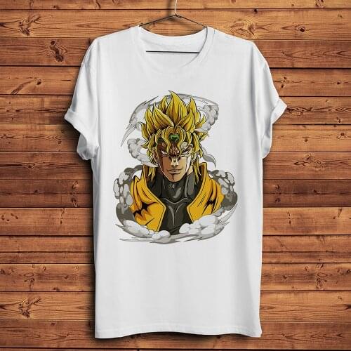 JoJo Bizarre Adventure villain Dio Brando Funny anime tshirt Men summer new White Casual short T Shirt Unisex streetwear tee
