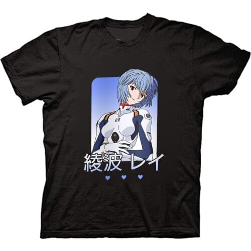 T-shirts Ayanami Rei Anime Graphic Print Summer Tshirts Harajuku T-Shirt Women