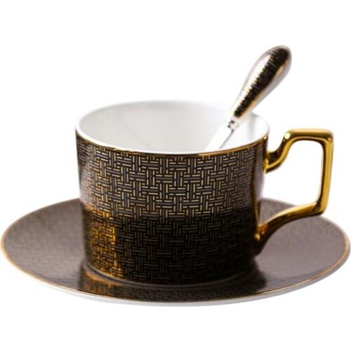 Classic High-Quality Bone China Coffee Cup And Saucer Porcelain Tea Mug Home Party Drinkware