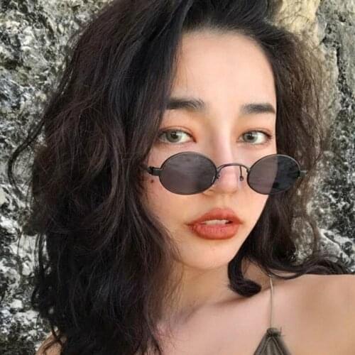 Classic Vintage Oval Metal Sunglasses Fashion Design Women Sports Travel Sunglasses Luxury Mens Ocean Sunglasses