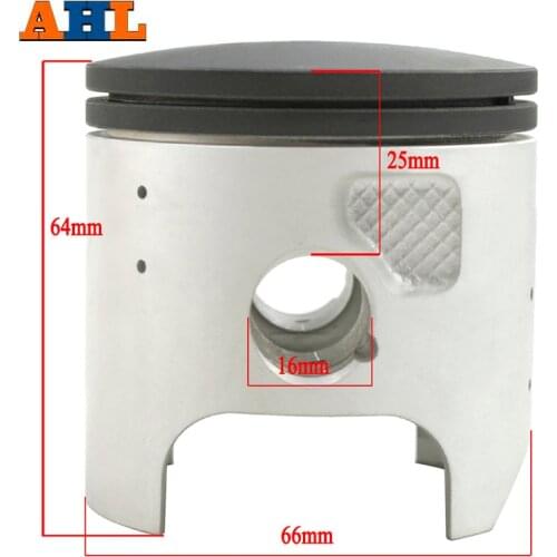 AHL Bore Size STD +25 +50 +100 66mm 66.25mm 66.5mm 67mm Piston & Piston Ring Kit For KAWASAKI KDX200 KDX 200 1989-2006