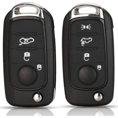 Kutery 3/4 Buttons Replacement Flip Folding Remote Car Key Shell Case Fob For Fiat Egea Tipo 500X With Uncut Blade SIP22