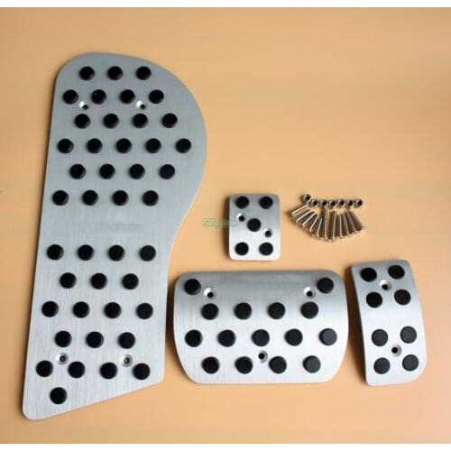 For Mercedes Benz VITO VIANO Non slip Accelerator brake pedal Pad Fuel Brake Foot Rest AT Aluminium pedals Plate with logo