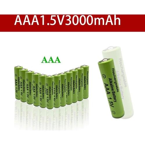 New AAA Rechargeable Battery 1.5V 3000mah Alkaline Batteries for Remote Control Electronic toys LED light Shaver Radio