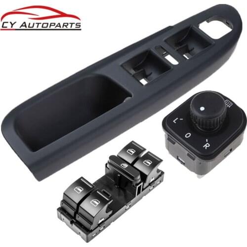 Master Window Mirror Switch Panel Trim Bezel Cover + Switch Buttons For VW Passat B6 2006-2010 3C1867171 1K4959857B 1K0959565K