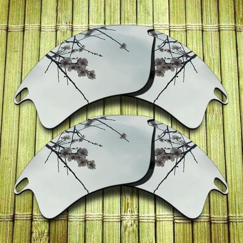 Polarized Replacement Lense For-Oakley Fast Jacket XL Sunglasses Frame True Color Mirrored Coating - 2 x Chrome Combine Options