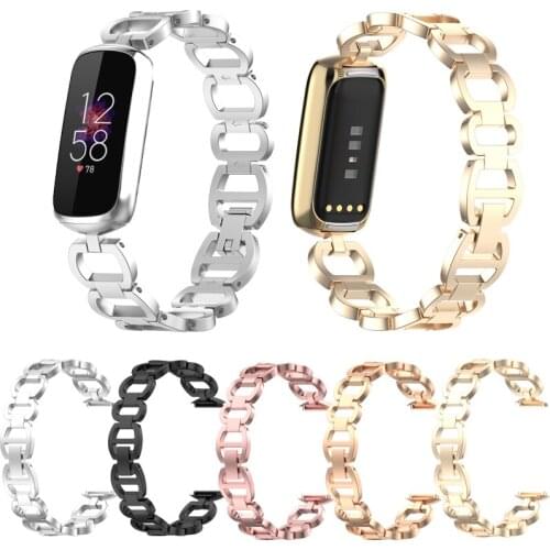 Luxury Wrist Strap For Fitbit Luxe Bracelet Smartwatch Metal Stainless Steel Band For Fitbit luxe Special Edition Correa Belt