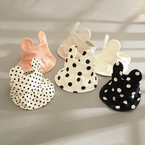 Cute Rabbit Ear Baby Summer Hat Dot Print Empty Top Sun Hat Baby Cap For Boy Girl Outdoor Empty Top Kids Sun Visor Caps