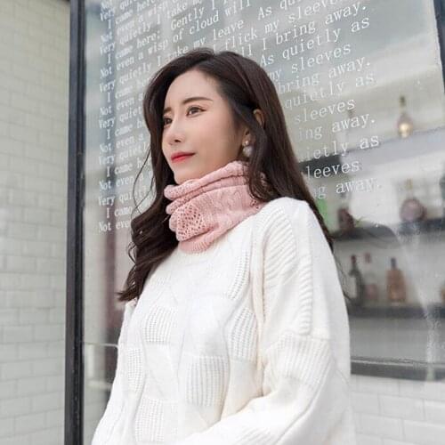 MANYUE-CO Unisex Warm Winter Scarf Scarves knitted Women Fashion Neck Scarves Pashmina Soft Thick Circle Loop Scarf