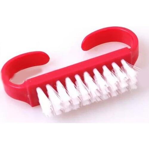 Nail Art Dust Cleaning Brush Scrubbing Manicure Pedicure Small Angle Clear Tools