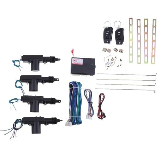 Keyless Entry System With Two 4-Button Remotes & 4 Door Lock Actuators - Central Locking System