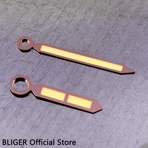 Rose Golden Edge Luminous Watch Hands Fit For ETA 6497 6498 ST 36 Hand Winding Movement H18
