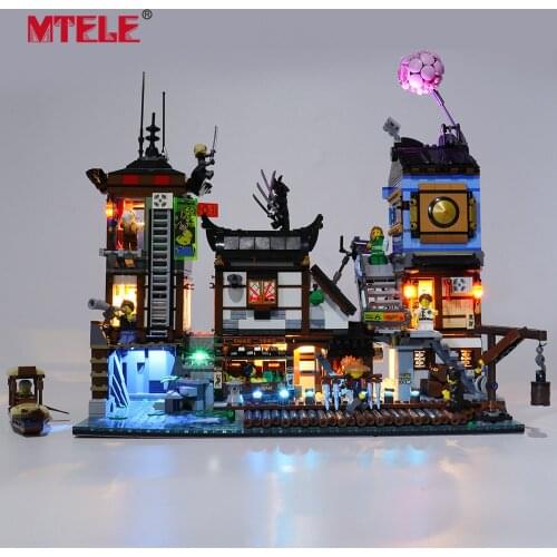 MTELE Brand LED Light Up Kit For 70657 NINJA City Docks