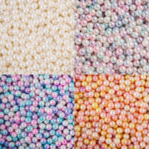Harvest hut imitation pearl loose beads non-porous accessories smooth and delicate feather candle holder wedding decoration