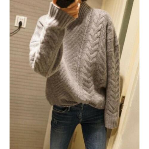Lady Girls Casual Luxury Cashmere Knitwear Jumper Pullover Sweaters Hot Sell