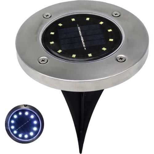 1pcs Solar Powered Ground Light Waterproof Garden Pathway Deck Lights With 12 LED Lamp for Home Yard Driveway Lawn Road 20May4