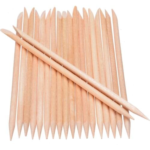 100 pcs Nail Art Design Wood Stick Sticks For Cuticle Pusher Remover Stick Manicure Pedicure Tool