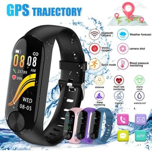 2020 Smart Bracelet Wristband StepCounter APP GPS Trajectory Sports Monitor Fitness Tracker Heart Rate Monitor Smartband R5 Max