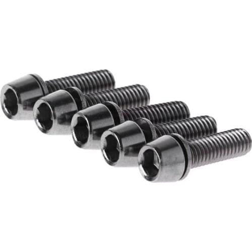 5pcs Bicycle Screw M5x20mm / M6x20mm With Spacer Stem Riser Parts MTB Road Bike Drop Shipping