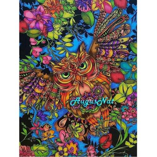 Owl diamond painting full square animals wall art scenery decor flower crystal rhinestone painted bird diamond dotz pictures