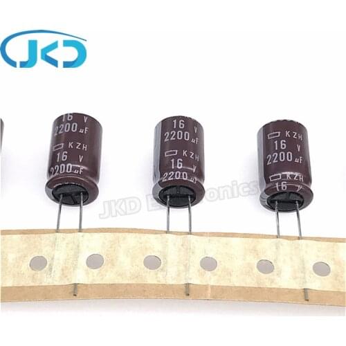10Pcs NEW 2200uF 16V NCC KZH Series 12.5*20mm Low ESR 16V2200uF Aluminum Electrolytic Capacitor