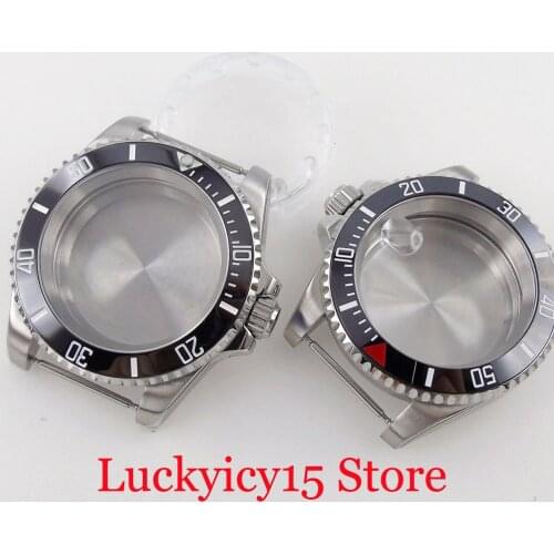 Fit NH35A NH36A ETA 2836 MIYOTA 8215 DG 2813 Steel SUB Watch Case Ceramic Black Insert Sapphire Crystal