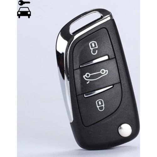 Car Modified Flip Folding Key Shell FOB 3 Buttons for Peugeot 307 308 408 107 207 307S 308 407 CE0536 Remote Key Case with Logo