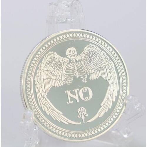 Yes/No Silver Coin Ouija Gothic Prediction Decision Coins All Seeing Eye or Death Angel Nickel USA Morgan Dollar COIN