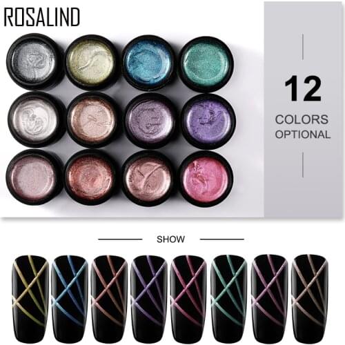 ROSALIND Hybrid Varnishes Nail Art 5ML Metal Spider vernis Gel UV Lak Design Line Drawing Painting Primer Silk Spider Gel Polish