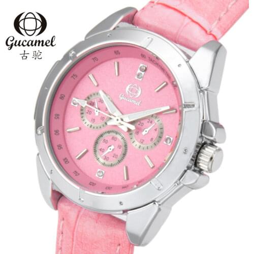 GUCAMEL Ladies Watch With Leather Strap