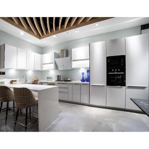 Modern luxury marble display smart cheap kitchen furniture cabinets