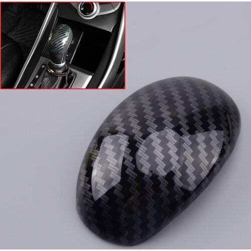 Car Interior Gear Shift Lever Knob Cover Trim Carbon Fiber Style Black ABS Fit for Hyundai Elantra 2011 2012 2013 2014 2015 2016