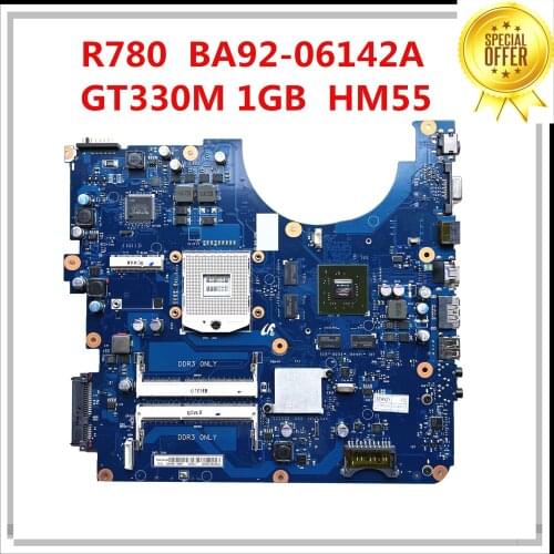High Quality For Samsung R780 Laptop Motherboard GT330M 1GB DDR3 HM55 BA92-06142A BA41-01175A 100% Tested Fast Ship