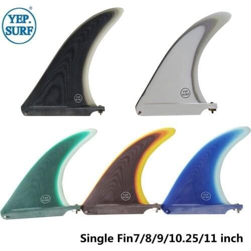Surfboard Longboard Single Fins Surfboard Fin 7"/8"/9"/10.25"/11 inch Length Surfboard Center Fins High Sale Fiberglass Fin