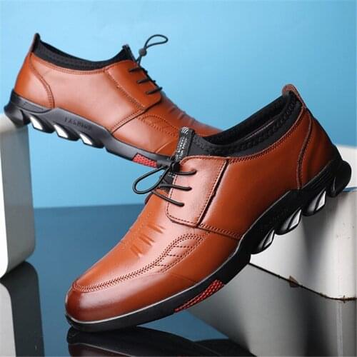 Italian Style Mens Genuine Leather Casual Shoes Mens Driving Oxfords sports Flats Man comfortable Shoes Lace Up