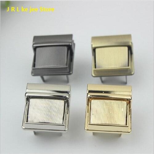 10pcs new 4 color luggage and handbag hardware accessories DIY bag mortise lock replacement and repair metal accessories