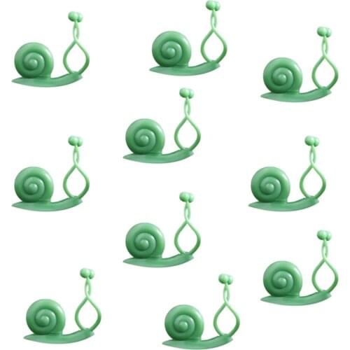 Wall Sticky Hook Holder 10PCS 10pcs Set For Home Office Decoration ABS Material Snails 3 Colors Plant Clips