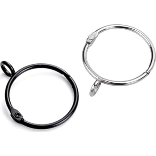 N0HB 20 Pcs Openable Curtain Rings 1.5inch Inner Diameter Metal Curtain Sliding Eyelet Rings ​Window Treatment Hardware