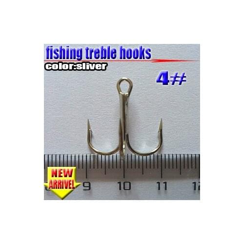 2016 new arrival fishing treble hooks size:4#,6#,8#,10#,choose what you want quantity:100pcs/lot high carbon steel