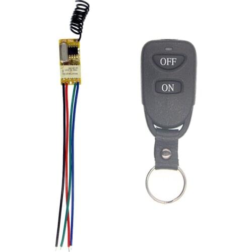Remote Control Switch Relay Receiver ON OFF Transmitter Micro Small Wireless DC 3.6V 3.7V 5V 6V 7.4V 9V 12V