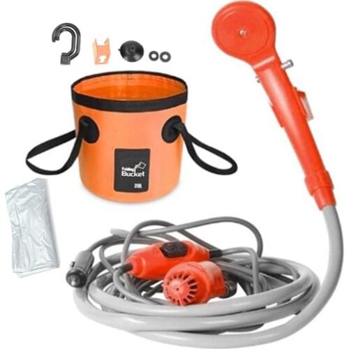 Portable Car Washer Camping Shower High Pressure Washing Machine Power Shower Electric Water Pump Travel Pet Take Shower Kit