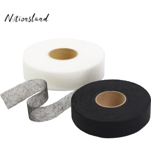 DIY 100m Iron-on Hemming Tapes Wonder Web Fusible Bonding Garment Accessories Black/White