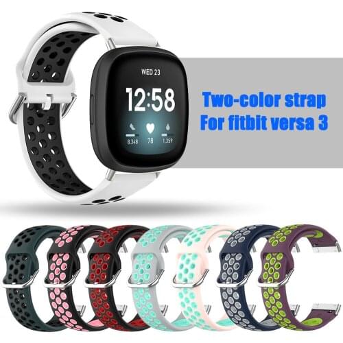 Silicone wrist strap for Fitbit versa 3/sense smart watch accessories replacement band for fitbit sense silicone soft bracelet