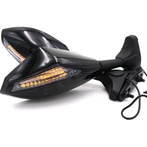 Motorcycle Integrated Turn Signal Mirrors Side Rearview Mirror Front Back LED For Honda CBR1000RR CBR600 F F2 F3 F4 F4i