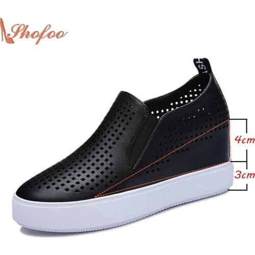2021 Autumn New Fashion Flats Women Hidden Heels Stan Shoes Womens Casual Shoes Black Silver Loafers Large Size 4-16 Shofoo