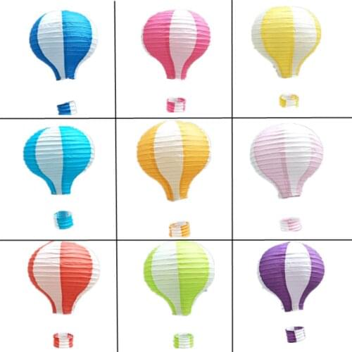 12 Inch 30cm Christmas Hanging Paper Lanterns Hot Air Balloon Paper Lanterns Birthday Party Decor Lamp Wedding Festival Supplies