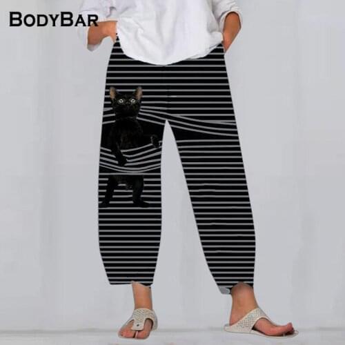 3D Digital Animal Print Trouser Womens Sports Yoga Pants Elastic Band Trendy Casual Pant Plus Size 5XL Wide-leg Pant For Ladies