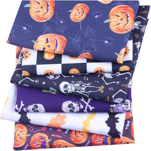 50*140CM Halloween Polyester cotton Fabric Patchwor Printed for Tissue Kids Home Textile for Sewing Doll Dress Curtain